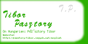 tibor pasztory business card